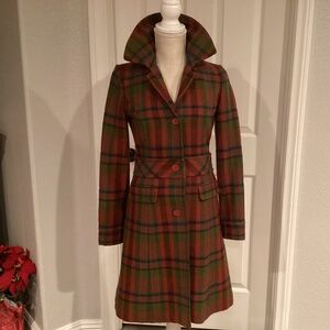 Coat Halogen Plaid, , Size XS,  Color Multi Color NEW